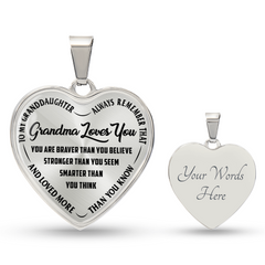 Grandma Loves You - Heart Necklace